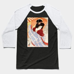 Japanese Lady in Snowstorm - Japanese Vintage Art - Ukiyo-e Baseball T-Shirt